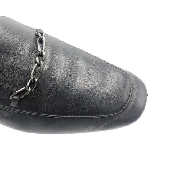 Naturalizer Black Leather Loafers w Chain Detail | Quiet Luxury Fall Capsule - Picture 14 of 16